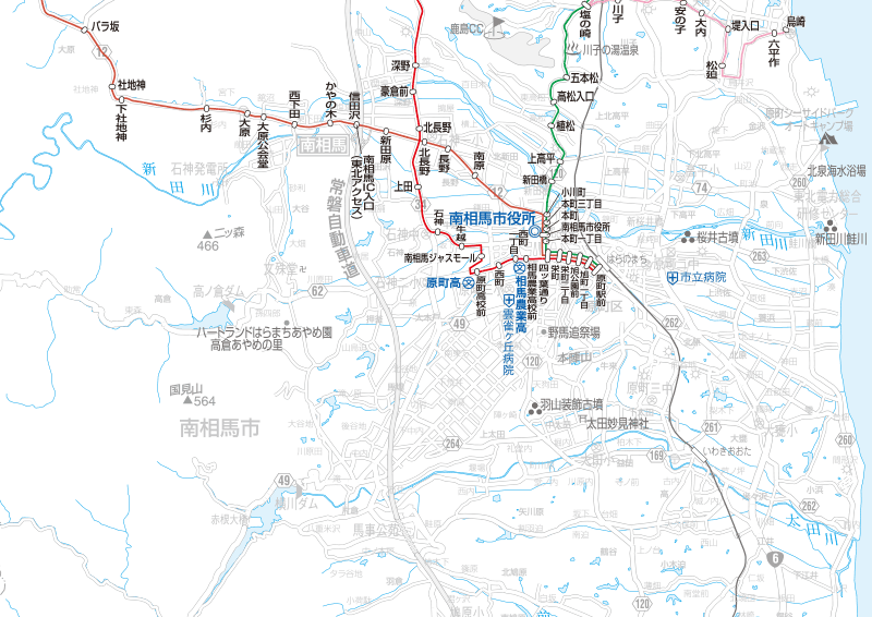 福島交通　路線図：原町