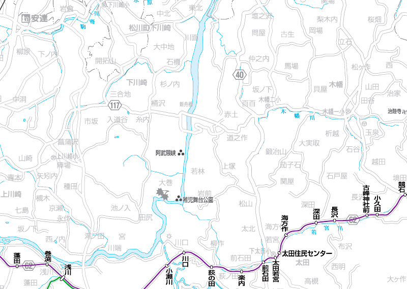福島交通　路線図：安達