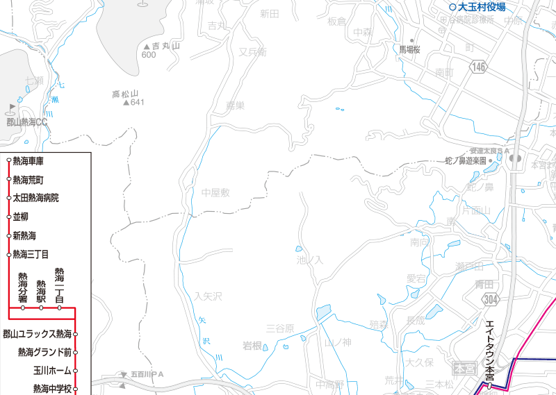 福島交通　路線図：岩根