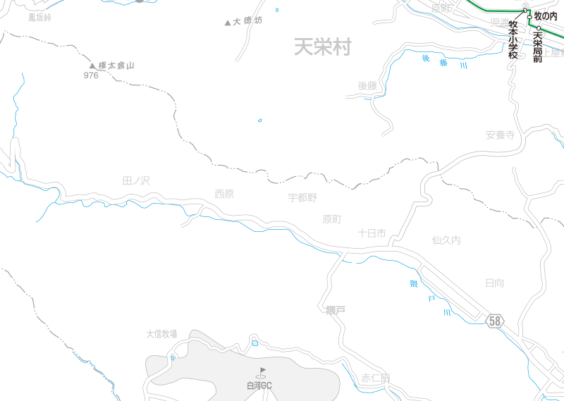 福島交通　路線図：十日市