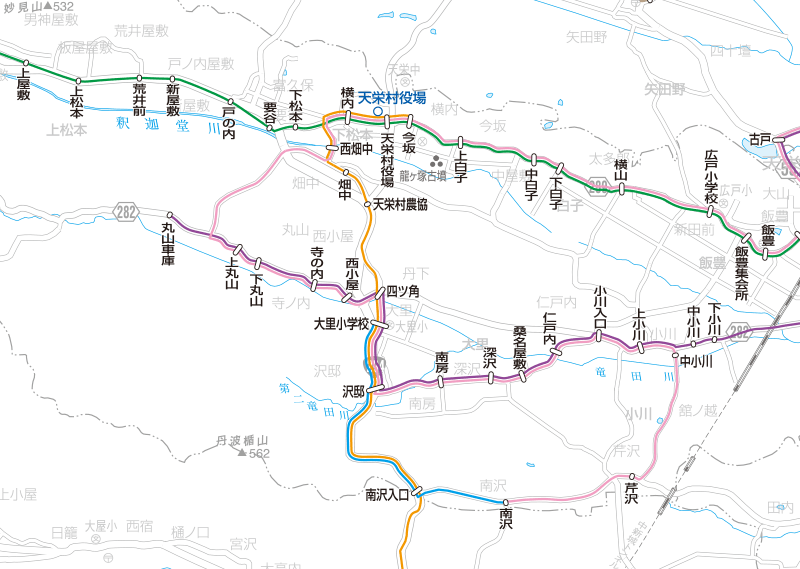 福島交通　路線図：天栄