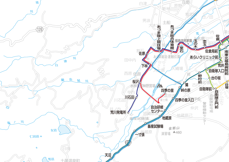 福島交通　路線図：佐原