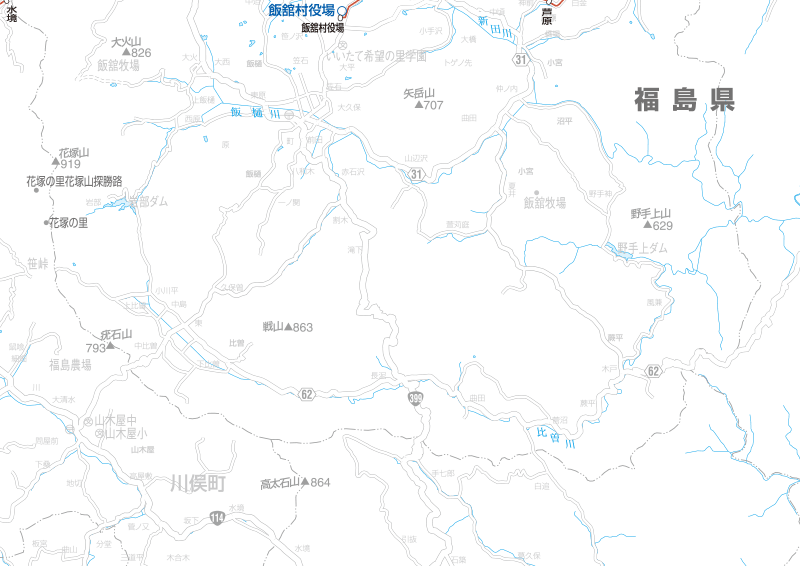 福島交通　路線図：飯樋