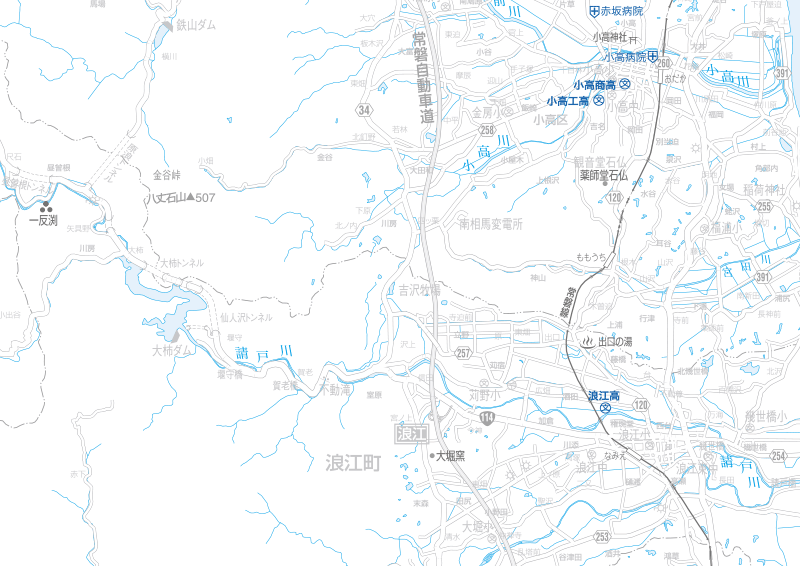 福島交通　路線図：浪江
