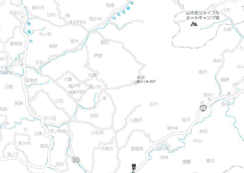福島交通　路線図：戸沢