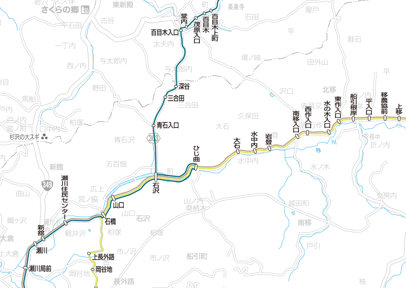 福島交通　路線図：移