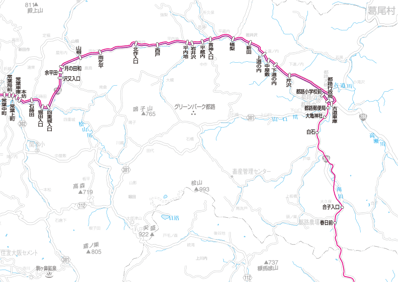 福島交通　路線図：都路