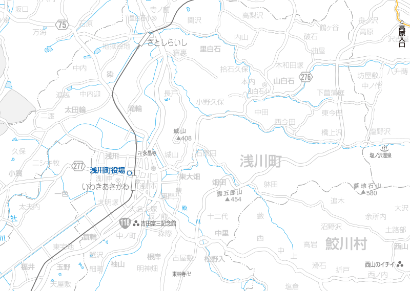 福島交通　路線図：浅川